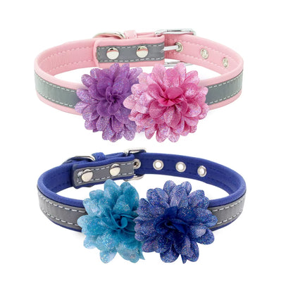 50Pcs Flower-Collar Spring Dog Supplies Slidable Dog Bow Tie Pet Collar Pet Dog Collar Charms Pet Products for Dogs Pet Bowties